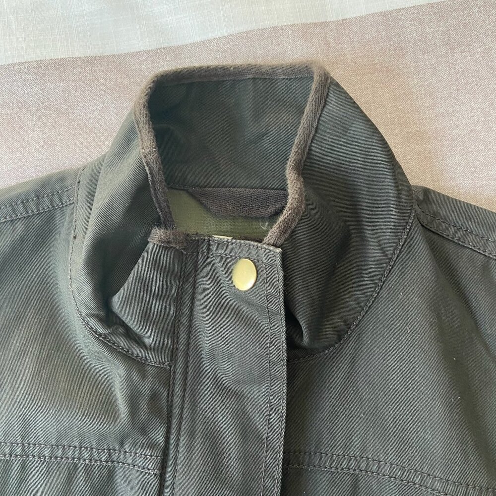 EUC J. Crew Black Utility Field Jacket | Classic Cotton with Gold Hardware Sz S - Picture 6 of 9